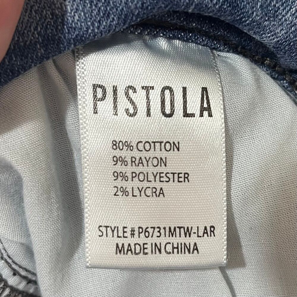 Pistola Light Wash Blue Faded Skinny Jeans Mid Rise Waist size 28 - Picture 5 of 5